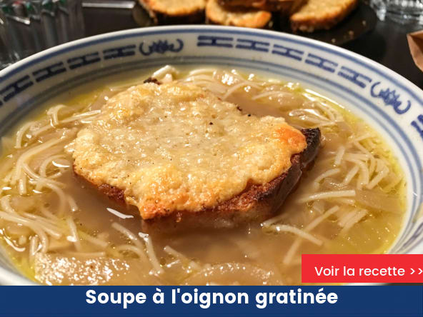 Soupe à l'oignon gratinée